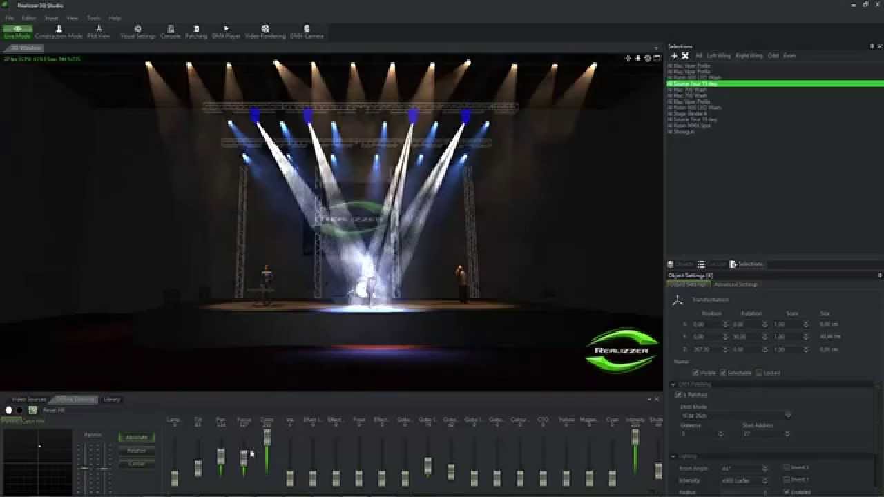 Stage lighting design software